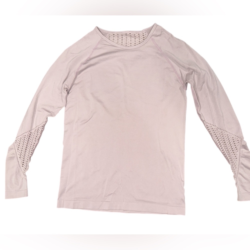 Fabletics Athletic Long Sleeve Top Pale Pink - Picture 3 of 6
